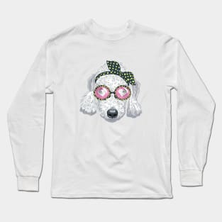 Hipster dog Bedlington Terrier Long Sleeve T-Shirt